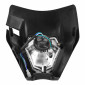 PLAQUE PHARE/TETE DE FOURCHE MOTO UNIVERSEL TYPE KTM NOIR (AMPOULE) -P2R- ** 3700948286227