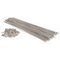 RAYON INOX ARGENT VELOX MACH1 2mm L 256mm TETE COUDEE AVEC ECROU (BOITE DE 100) 3700948298688