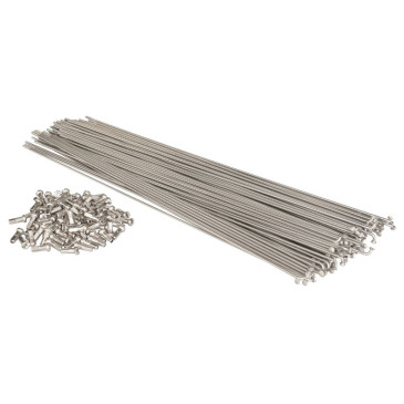 RAYON INOX ARGENT VELOX MACH1 2mm L 256mm TETE COUDEE AVEC ECROU (BOITE DE 100) 3700948298688