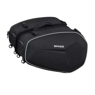 SACOCHE CAVALIERE LATERALE SHAD E48 EXTENSIBLES DE 46 A 58L SEMI-RIGIDES (fixatIon SR SIDE BAG HOLDER vendue séparément) (X0SE482) (VENDU A LA PAIRE) 8430358689978