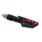 CLIGNOTANT SEQUENTIEL MOTO TAAC FR03 9 LEDS FUME/NOIR AVEC FONCTION FEU DE POSITION ET FEU STOP (M8 / LONG 92mm / H 24mm) (PAIRE) QUALITE PREMIUM -HOMOLOGUE ECE- 8026492167351