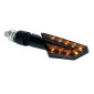 CLIGNOTANT MOTO TAAC FR07 9 LEDS FUME/NOIR (M8 / LONG 92mm / H 24mm) (PAIRE) QUALITE PREMIUM -HOMOLOGUE ECE- 8026492167399