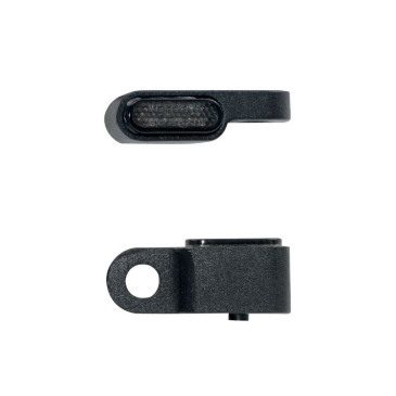 CLIGNOTANT MOTO TAAC FR08 LEDS FUME/NOIR FIXATION RETROVISEUR (DIAM 8mm / LONG 46mm / H 13mm) (PAIRE) QUALITE PREMIUM -HOMOLOGUE ECE- 8026492167405