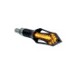 CLIGNOTANT MOTO TAAC FR14 14 LEDS FUME/NOIR (M8 / LONG 74mm / H 26mm) (PAIRE) QUALITE PREMIUM -HOMOLOGUE ECE- 8026492167467