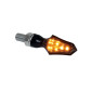 CLIGNOTANT MOTO TAAC FR18 9 LEDS FUME/NOIR (M8 / LONG 48mm / H 19mm) (PAIRE) QUALITE PREMIUM -HOMOLOGUE ECE- 8026492167504