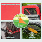 CARGO BICYCLE TRAILER- MAX LOAD 45Kg - RED - Wheels 12" - ASSEMBLY ON REAR WHEEL AXLE - FOR PETS or LUGGAGE- Both side opening - Supplied with an other arm. 3700948209158