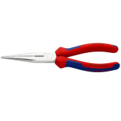 PINCE A BEC FIN DROITE PRO KNIPEX DEMI RONDE 200mm CHROME AVEC POIGNEE ERGONOMIQUE (26 15 200) -MADE IN GERMANY- 4003773035022