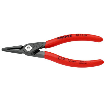 PINCE A CIRCLIPS INTERIEUR PRO KNIPEX 140mm DIAM CIRCLIPS 8 A 13mm GRIS ANTIROUILLE POINTE 0,9mm (DROITE) (48 11 J0) -MADE IN GERMANY- 4003773048510