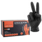 GANTS ATELIER NITRILE ECAILLES DE POISSON RESISTANT AUX PRODUITS CHIMIQUES, AUX HUILES, A L'ESSENCE NOIR HOMOLOGUE CE T9 (L) (BOITE DE 100) 3700948289396