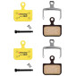 PLAQUETTE DE FREIN ROUTE / VTT SRAM RED ET FORCE eTaP AXS, LEVEL ULTIMATE ET TLM B1 (SWISSSTOP EXOTHERM AVEC AILETTES REFROIDISSEMENT - DISC 35) (PAIRE SUR CARTE) - COMPATIBLE VAE 7640121225543