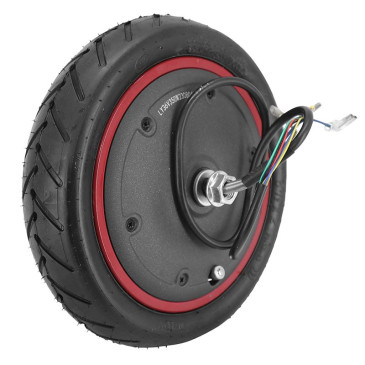 MOTEUR TROTTINETTE XIAOMI PRO, PRO 2 36V 350W NOIR LISERET ROUGE (COMPLET AVEC ROUE ET PNEU 8.5 X2) -SELECTION P2R- 3700948296257