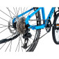 VELO MUSCULAIRE VTT 24 LEADER FOX CAPITAN 2025 GARCON BLEU MAT 8V (TAILLE ENFANT 135 à 145 cm) -MECANIQUE A DISQUE- 8592826100740