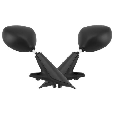 RETROVISEUR GAUCHE+DROIT ORIGINE PIAGGIO 125-250-400 X8 2004>2006, X-EVO 2007> NOIR (PAIRE) -CM174803-