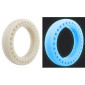 PNEU TROTTINETTE PLEIN 8.5 X 2.00 BLEU FLUORESCENT (POUR XIAOMI M365 ET AUTRES) LARGEUR INT 37 mm 3700948296219