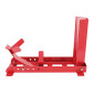 BLOQUE/CALE/ETAU DE ROUE MOTO P2R AVANT REGLABLE COMPATIBLE ROUE 16 à 21" ACIER ROUGE (A FIXER SOL, REMORQUE) 3700948289280