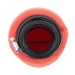 FILTRE A AIR REPLAY DOUBLE MOUSSE POUR CARBU PWK DE 21 A 34 mm FIXATION COUDEE 45° DIAM 49 mm ROUGE 3700948260272