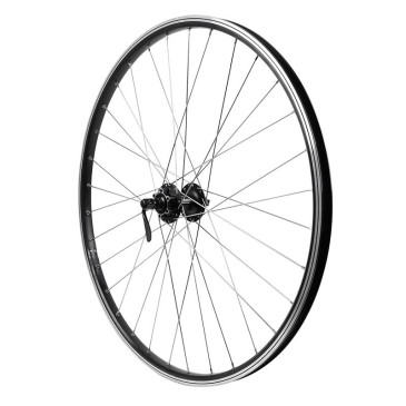 ROUE VTC PATIN / DISQUE BLOCAGE 700 x 35 - 28" M260 AVANT NOIR RENFORCE MOYEU SHIMANO M475 NOIR JANTE 19C 32 RAYONS INOX - POIDS MAX 130KGS 3660429073275