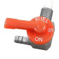 ROBINET ESSENCE CYCLO ADAPTABLE MBK 51, 41, CLUB (MOTEUR AV10) AVEC INDICATEUR DE POSITION ROUGE (QUALITE PREMIUM) -OMG- 3701213400683