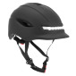 CASQUE VELO/TROTTINETTE ADULTE URBAIN/CITY CP02 NOIR ECLAIRAGE INTEGRE AVEC CLIGNOTANT + COMMANDE AU CINTRE TAILLE L REGLAGE MOLETTE - SELECTION P2R- 8435764421945