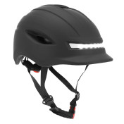 CASQUE VELO/TROTTINETTE ADULTE URBAIN/CITY CP02 NOIR ECLAIRAGE INTEGRE AVEC CLIGNOTANT + COMMANDE AU CINTRE TAILLE L REGLAGE MOLETTE - SELECTION P2R- 8435764421945