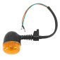 CLIGNOTANT SCOOT ADAPTABLE MBK 50 NITRO / YAMAHA 50 AEROX AR NOIR CABOCHON ORANGE A AMPOULE (VENDU A L'UNITE) -SELECTION P2R- 3701213439348