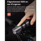ECLAIRAGE VELO AVANT INTELLIGENT iGPSPORT VS500 LUMENS ALU LED RECHARGEABLE USB (VISIBLE 100m) - BLUETOOTH - SE FIXE SUR LE SUPPORT M83 LIVRE AVEC (CABLE NON INCLUS) 6970817351692