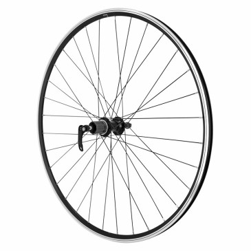 ROUE ROUTE PATIN BLOCAGE 700 CFX NOIR ARRIERE MOYEU ROULEMENT NOIR CASSETTE TYPE SHIMANO 11/10/9V 32 RAYONS NOIR JANTE 13C 3700948301074
