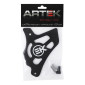 SPROCKET COVER 50 WITH GEARBOX ARTEK FOR MINARELLI 50 AM6/BETA 50 RR/RIEJU 50 MRT/SHERCO 50 SM-R, SE-R ALU CNC BLACK 3700948292280