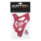 SPROCKET COVER 50 WITH GEARBOX ARTEK FOR MINARELLI 50 AM6/BETA 50 RR/RIEJU 50 MRT/SHERCO 50 SM-R, SE-R ALU CNC RED 3700948292341