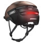 CASQUE VELO ADULTE ABUS URBAIN PURL-Y ACE MARRON ECLAIRAGE INTEGRE TAILLE L (57-61cm) REGLAGE MOLETTE (COMPATIBLE S-PEDELEC) 4003318979163