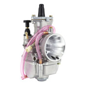 CARBURATEUR TYPE PWK 28 SILVER A BOISSEAU PLAT AVEC POWER JET + STARTER TIRETTE -P2R- 3700948110737
