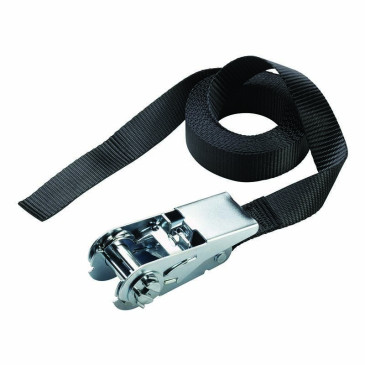 SANGLE A CLIQUET MASTERLOCK LARGEUR 25mm LONGUEUR 2,50M NOIR CAPACITE D'ARRIMAGE 400kg (VENDU A L'UNITE) -CERTIFICATION TUV- 3520190934598