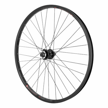 ROUE VTC / CARGO / VAE / E-BIKE / LONGTAIL DISQUE BLOCAGE 700 x 35 - 28" KARGO L MOYEU VELOX ARRIERE NOIR 6 TROUS CASSETTE 11/10/9V (RENFORCE) JANTE 25C 32 RAYONS NOIRS 3700948284759