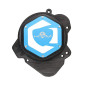 CARTER ALLUMAGE 50 A BOITE KRM PRO RIDE POUR DERBI 50 SENDA 2006>, GPR 2006>/GILERA 50 SMT, RCR/APRILIA 50 RS4, RX, SX (MOTEUR DERBI) NOIR/TURQUOISE (PARTIE ALU REVERSIBLE) 3760382283879