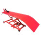 PONT/TABLE ELEVATEUR/ELEVATRICE MOTO UNIVERSEL ACIER ROUGE PLATEAU 180x60 cm HAUTEUR MINI 21 CM - HAUTEUR MAXI 71 cm (CHARGE MAXI 450 kg) 3700948219294