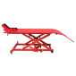 PONT/TABLE ELEVATEUR/ELEVATRICE MOTO UNIVERSEL ACIER ROUGE PLATEAU 180x60 cm HAUTEUR MINI 21 CM - HAUTEUR MAXI 71 cm (CHARGE MAXI 450 kg) 3700948219294