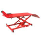 PONT/TABLE ELEVATEUR/ELEVATRICE MOTO UNIVERSEL ACIER ROUGE PLATEAU 180x60 cm HAUTEUR MINI 21 CM - HAUTEUR MAXI 71 cm (CHARGE MAXI 450 kg) 3700948219294