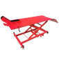 PONT/TABLE ELEVATEUR/ELEVATRICE MOTO UNIVERSEL ACIER ROUGE PLATEAU 180x60 cm HAUTEUR MINI 21 CM - HAUTEUR MAXI 71 cm (CHARGE MAXI 450 kg) 3700948219294
