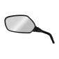 RETROVISEUR ADAPTABLE APRILIA 50 RX 2006>2020, 50 SX 2006>2020 GAUCHE NOIR (HOMOLOGUE CE) -SELECTION P2R-