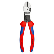 PINCE COUPANTE PRO KNIPEX ROBUSTE 180mm GRIS ANTIROUILLE POUR EPAISSEUR DE MATERIAU DE 2,2 A 3,8mm AVEC POIGNEE ERGONOMIQUE (74 02 180) -MADE IN GERMANY- 4003773023074