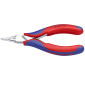 PINCE DE PREHENSION BEC PLAT PRO KNIPEX DEMI RONDE 115mm CHROME AVEC POIGNEE CONFORT ROUGE/BLEU (35 12 115) -MADE IN GERMANY- 4003773035107