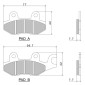 PLAQUETTE DE FREIN CL BRAKES POUR TRIUMPH 750-900-1000-1200 DAYTONA AR, 955-1050 TIGER AR / KAWASAKI 250-300 NINJA AV-AR / CAGIVA 1000 NAVIGATOR AR (2P-212NS) (SEMI METAL) 4044079100564