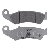 PLAQUETTE DE FREIN NISSIN POUR GAS GAS 300 EC 2000>2010 AV / HONDA 125 CRF F 2014>2020 ,450 CRF X 2005> AV / SUZUKI 450 RMX 2010>2017 AV / YAMAHA 250 WR F 2001>2016 AV (A0140) (SEMI METAL) -ECE R90- 4044079100595