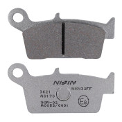 PLAQUETTE DE FREIN NISSIN POUR GAS GAS 300 EC 2000>2010 AR / BETA 430 RR 2015>2019 AR / YAMAHA 250 WR X 2008>2013 AR, 125 YZ 1998>2002 AR / FANTIC 125 XE 2022> AR (A0170) (SEMI METAL) -ECE R90- 4044079100618