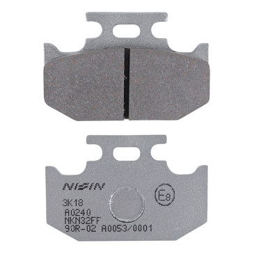 PLAQUETTE DE FREIN NISSIN POUR KAWASAKI 125, 250 KX 1989>1993 / YAMAHA 125 XSR 2022>2023, 125 YZ 1990>1995, 125 YZF R 2019>2022 / SUZUKI 250 RMX 1989>1998 (2P-227NS)(SEMI METAL) 4044079100656