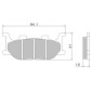 PLAQUETTE DE FREIN NISSIN POUR ITALJET 125-250 JUPITER 2002> AV / MBK 250 SKYLINER 2000>2008 AV / YAMAHA 500 TMAX 2004>2007 AV (2P-233NS) (SEMI METAL) 4044079100786