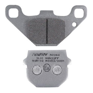 PLAQUETTE DE FREIN NISSIN POUR PEUGEOT 50 KISBEE AV, TKR AV, TREKKER AV/APRILIA 50-125 RS4 AR, 125 RX 2018> AR /DERBI 50 SENDA DRD RACING 2011> AR/FANTIC 50 CABALLERO AR (2P-237NS) (SEMI METAL) 4044079100717