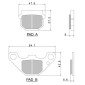 PLAQUETTE DE FREIN NISSIN POUR PEUGEOT 50 KISBEE AV, TKR AV, TREKKER AV/APRILIA 50-125 RS4 AR, 125 RX 2018> AR /DERBI 50 SENDA DRD RACING 2011> AR/FANTIC 50 CABALLERO AR (2P-237NS) (SEMI METAL) 4044079100717