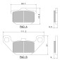 PLAQUETTE DE FREIN NISSIN POUR KAWASAKI 400-500 EN AV, 550-600-750-900-1000-1100 GPZ AV-AR, 750-800-1500 VN AV, 600-750-1100-1300 Z AV-AR (2P-241NS) (SEMI METAL) 4044079100724