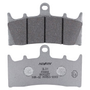 PLAQUETTE DE FREIN NISSIN POUR KAWASAKI 600 ZX-6R NINJA 1998>2002 AV, 750 ZX-7R NINJA 1996>2003 AV / SUZUKI 1300 GSX-R HAYABUSA 1999>2007 AV (A0440) (SEMI METAL) -ECE R90- 4044079100779